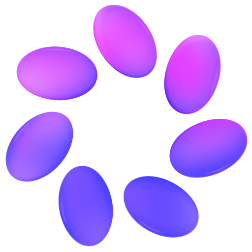Meta AI logo, original colours