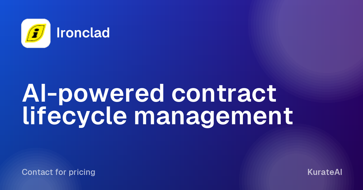 Ironclad: AI-powered contract lifecycle management