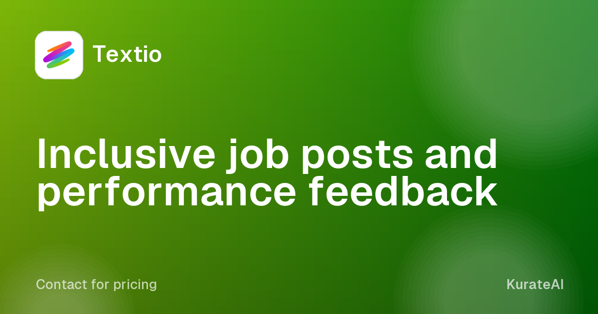Textio: Inclusive job posts and performance feedback