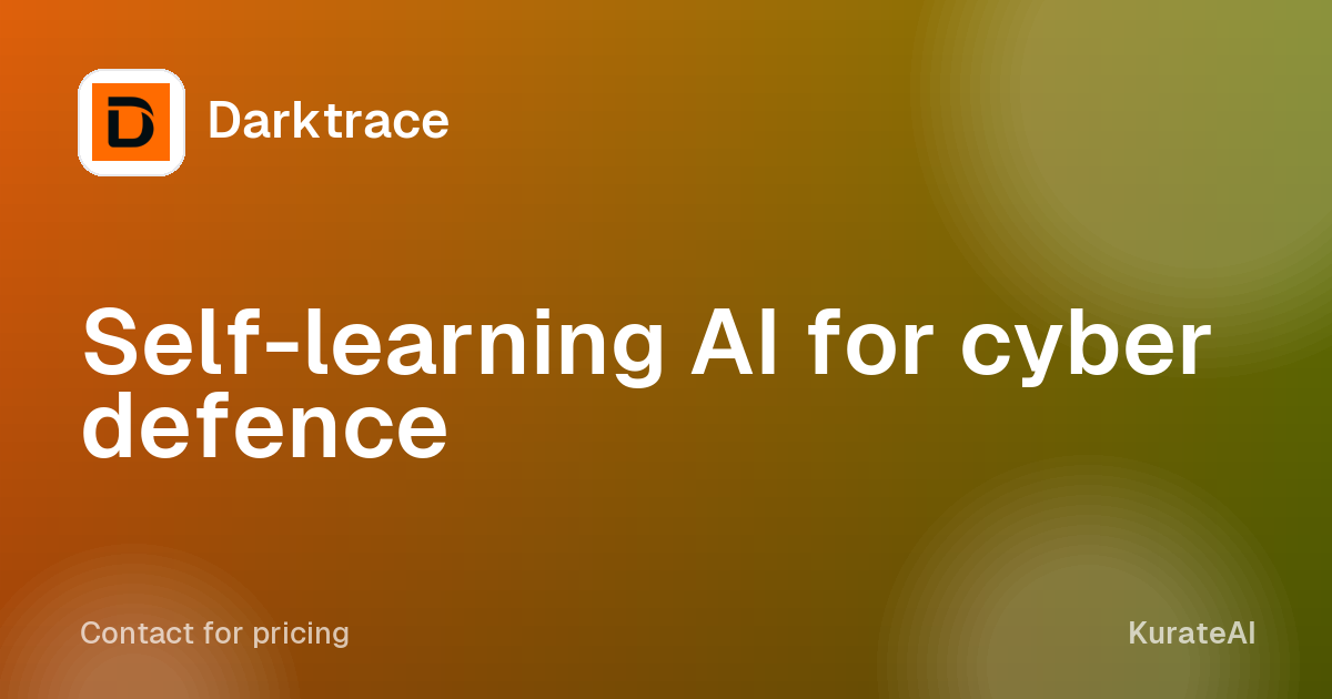 Darktrace: Self-learning AI for cyber defence