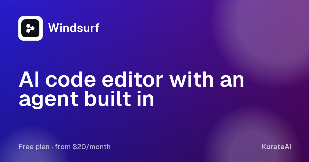 Windsurf: AI code editor with an agent built in