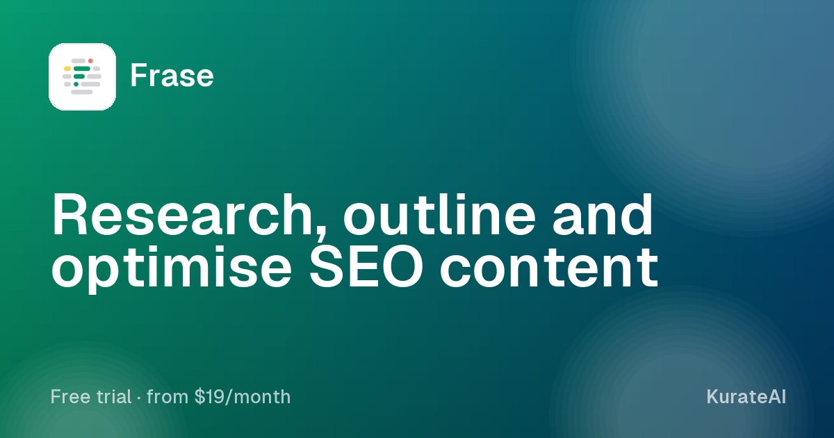 Frase: Research, outline and optimise SEO content