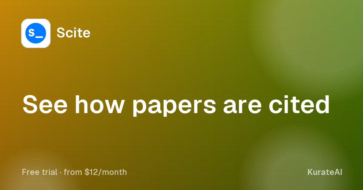 Scite: See how papers are cited