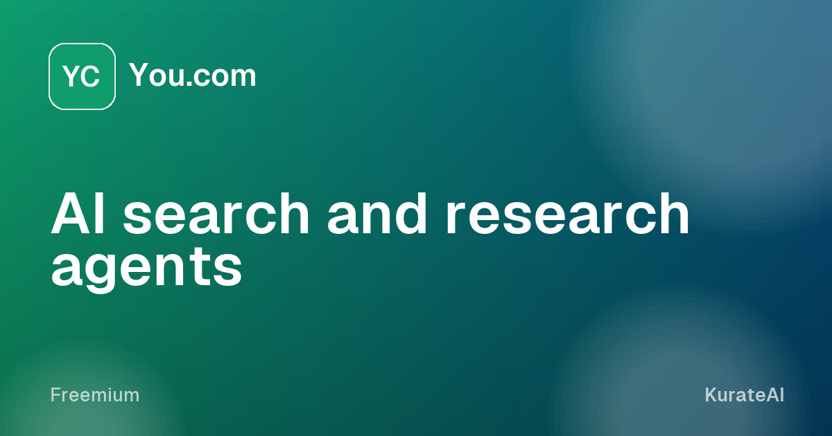 You.com: AI search and research agents